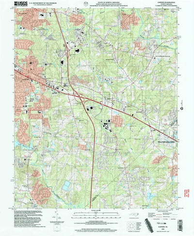 United States Geological Survey Garner, NC (2002, 24000-Scale) digital map