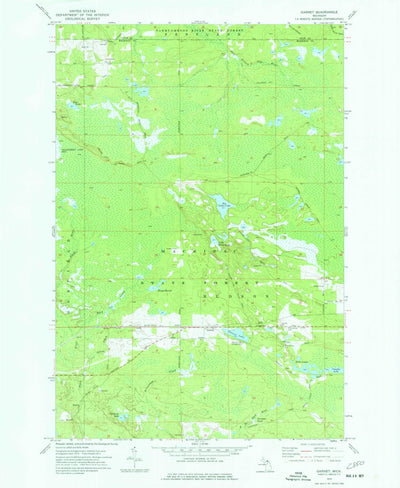 United States Geological Survey Garnet, MI (1973, 24000-Scale) digital map