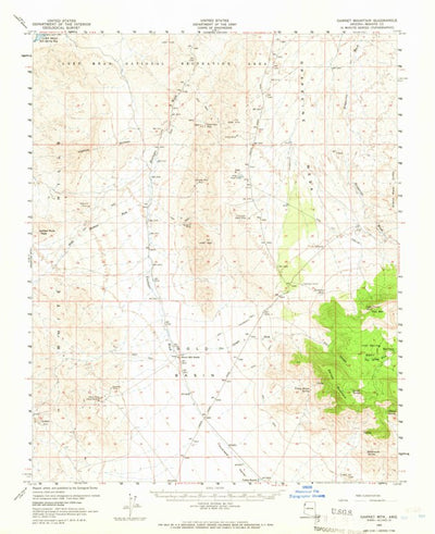 United States Geological Survey Garnet Mountain, AZ (1960, 62500-Scale) digital map