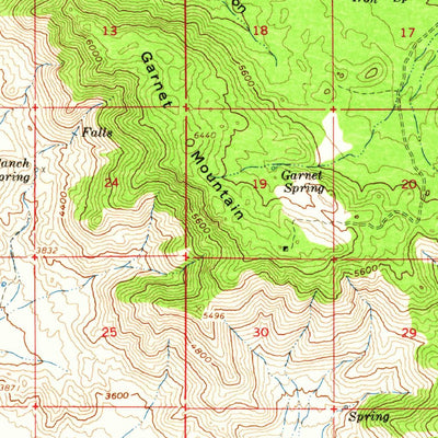 United States Geological Survey Garnet Mountain, AZ (1960, 62500-Scale) digital map