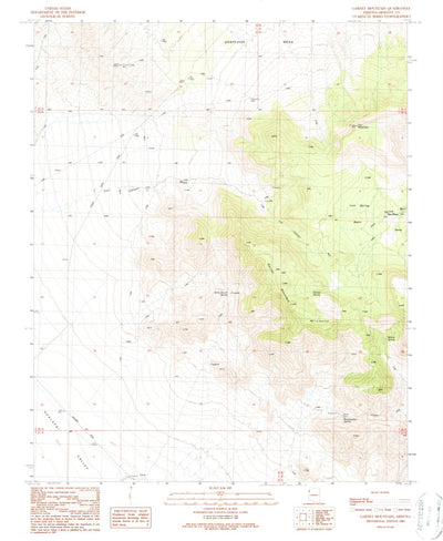United States Geological Survey Garnet Mountain, AZ (1989, 24000-Scale) digital map