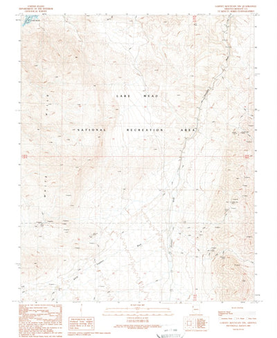 United States Geological Survey Garnet Mountain NW, AZ (1989, 24000-Scale) digital map