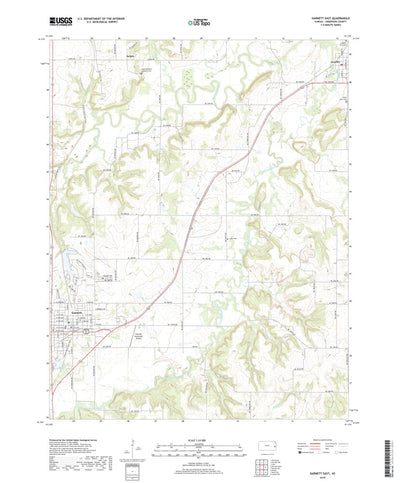 United States Geological Survey Garnett East, KS (2018, 24000-Scale) digital map