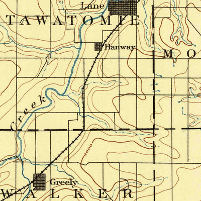United States Geological Survey Garnett, KS (1885, 125000-Scale) digital map