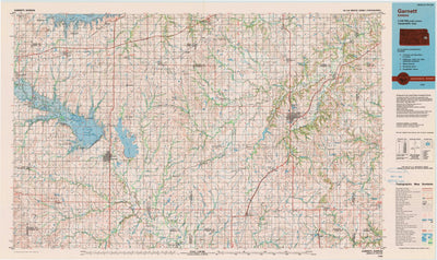 United States Geological Survey Garnett, KS (1990, 100000-Scale) digital map