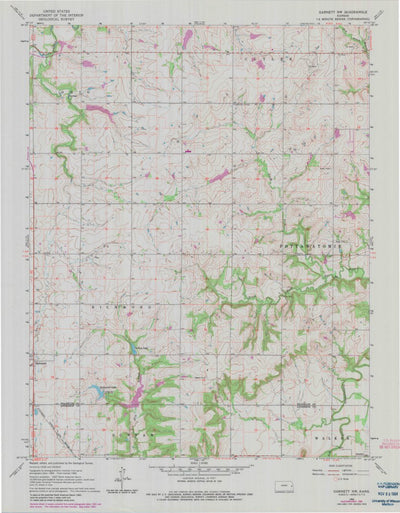 United States Geological Survey Garnett NW, KS (1966, 24000-Scale) digital map