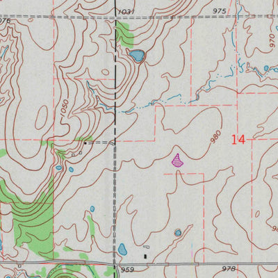 United States Geological Survey Garnett SE, KS (1966, 24000-Scale) digital map