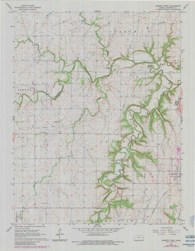 United States Geological Survey Garnett West, KS (1966, 24000-Scale) digital map