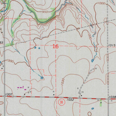 United States Geological Survey Garnett West, KS (1966, 24000-Scale) digital map