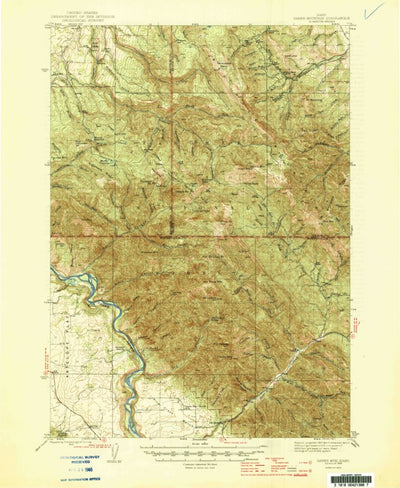 United States Geological Survey Garns Mountain, ID (1946, 62500-Scale) digital map