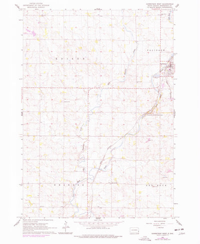 United States Geological Survey Garretson West, SD (1962, 24000-Scale) digital map