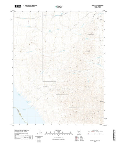 United States Geological Survey Garrett Butte, NV (2021, 24000-Scale) digital map