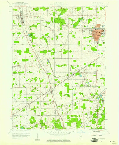 United States Geological Survey Garrett, IN (1957, 24000-Scale) digital map