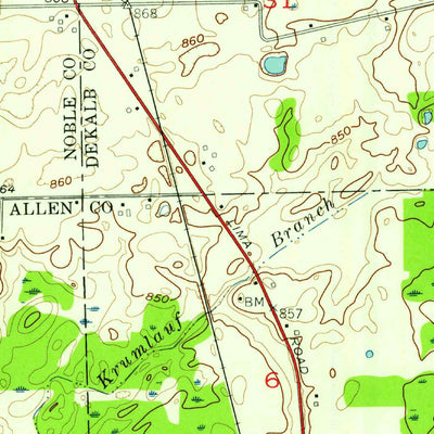 United States Geological Survey Garrett, IN (1957, 24000-Scale) digital map
