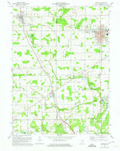 United States Geological Survey Garrett, IN (1973, 24000-Scale) digital map
