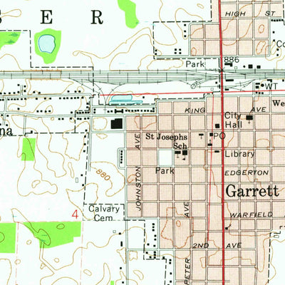 United States Geological Survey Garrett, IN (1973, 24000-Scale) digital map