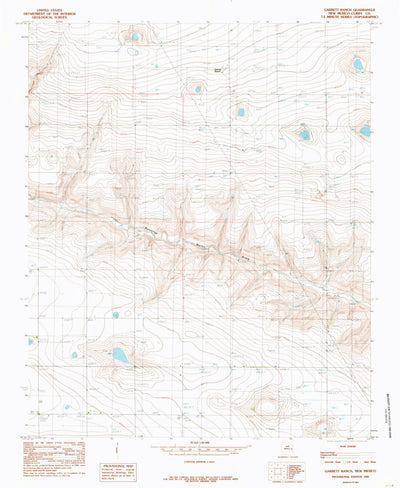 United States Geological Survey Garrett Ranch, NM (1985, 24000-Scale) digital map