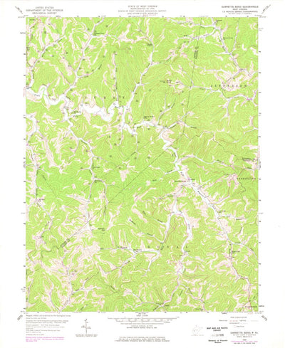 United States Geological Survey Garretts Bend, WV (1958, 24000-Scale) digital map