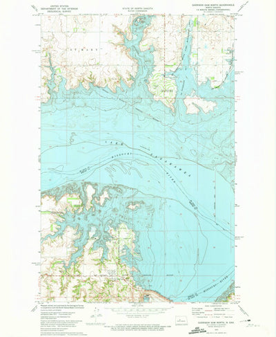 United States Geological Survey Garrison Dam North, ND (1972, 24000-Scale) digital map