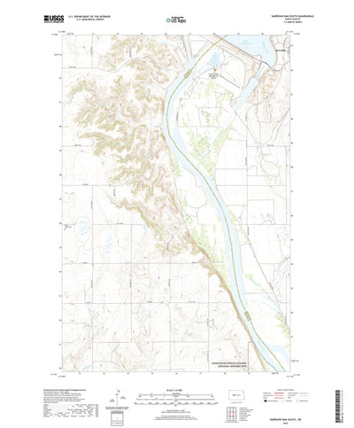 United States Geological Survey Garrison Dam South, ND (2020, 24000-Scale) digital map