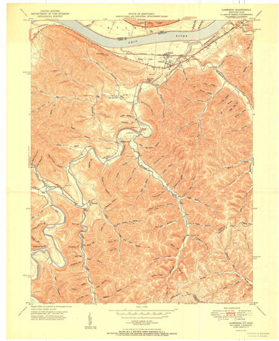 United States Geological Survey Garrison, KY-OH (1951, 24000-Scale) digital map