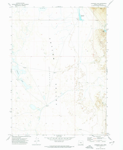 United States Geological Survey Garrison Lake, OR (1971, 24000-Scale) digital map