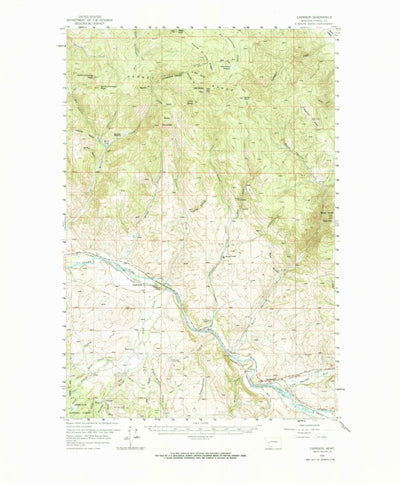 United States Geological Survey Garrison, MT (1958, 62500-Scale) digital map