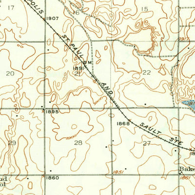 United States Geological Survey Garrison, ND (1922, 62500-Scale) digital map