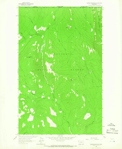 United States Geological Survey Garver Mountain, MT (1963, 24000-Scale) digital map
