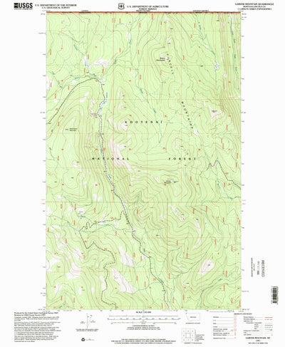 United States Geological Survey Garver Mountain, MT (1997, 24000-Scale) digital map