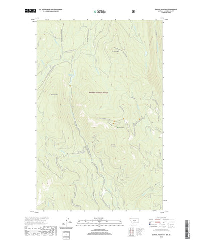 United States Geological Survey Garver Mountain, MT (2020, 24000-Scale) digital map