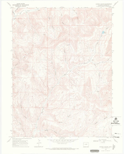 United States Geological Survey Garvey Canyon, CO (1968, 24000-Scale) digital map
