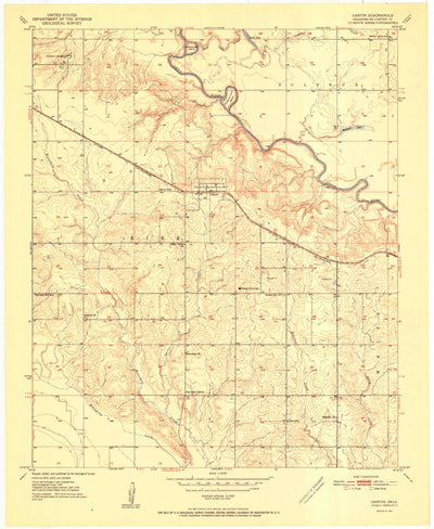 United States Geological Survey Garvin, OK (1951, 24000-Scale) digital map