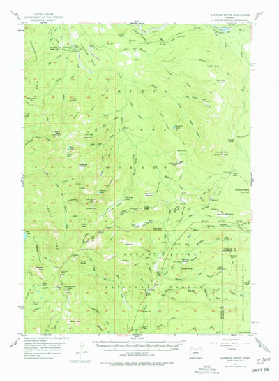 United States Geological Survey Garwood Butte, OR (1956, 62500-Scale) digital map