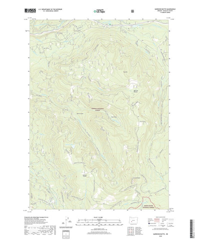 United States Geological Survey Garwood Butte, OR (2020, 24000-Scale) digital map