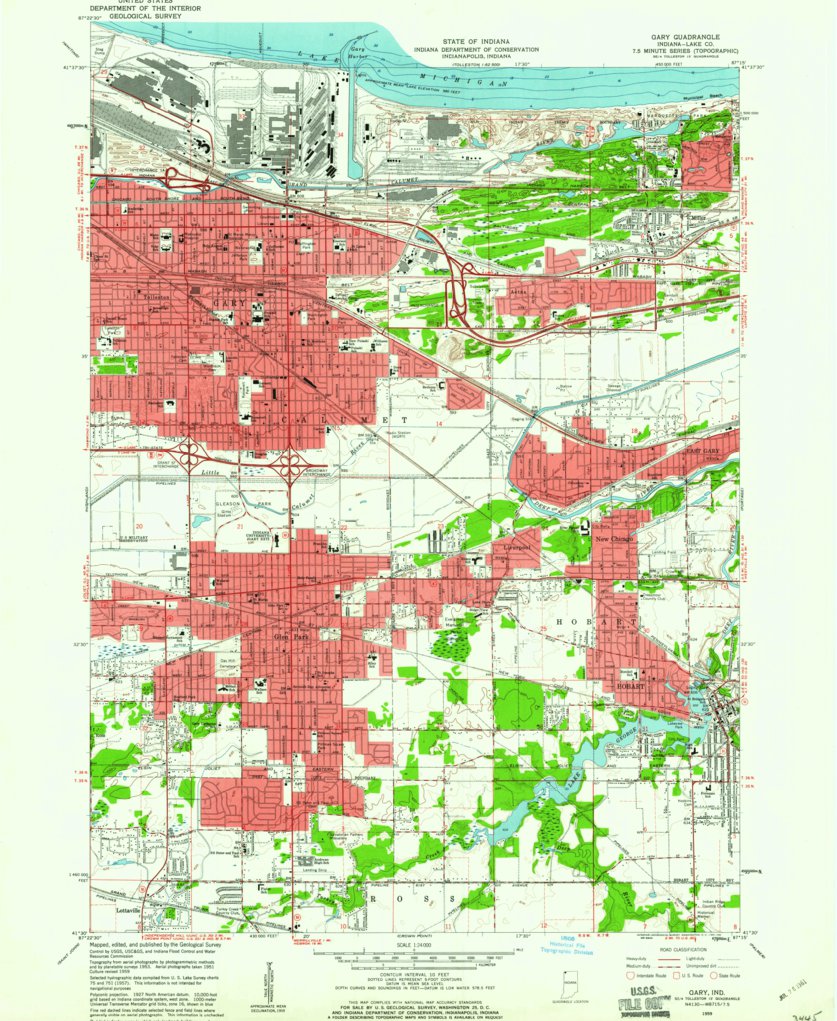 Gary, IN (1959, 24000-Scale) Map by United States Geological Survey ...