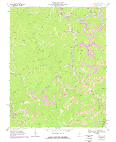 United States Geological Survey Gary, WV-VA (1967, 24000-Scale) digital map