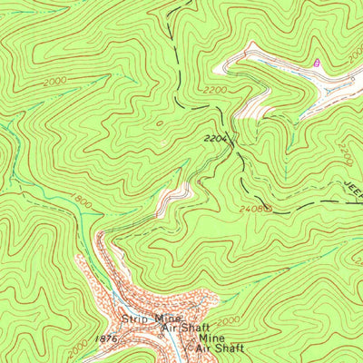 United States Geological Survey Gary, WV-VA (1967, 24000-Scale) digital map