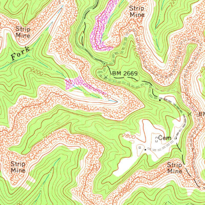 United States Geological Survey Gary, WV-VA (1967, 24000-Scale) digital map