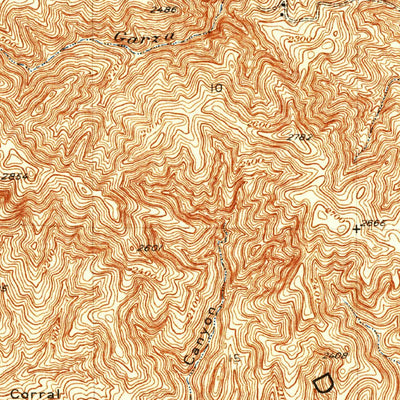 United States Geological Survey Garza Peak, CA (1937, 31680-Scale) digital map