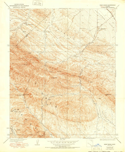 United States Geological Survey Garza Peak, CA (1950, 24000-Scale) digital map