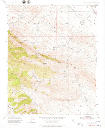 United States Geological Survey Garza Peak, CA (1953, 24000-Scale) digital map