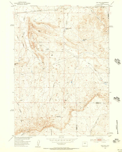 United States Geological Survey Gas Hills, WY (1952, 24000-Scale) digital map