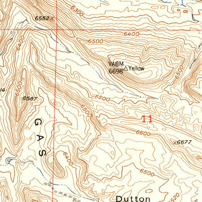United States Geological Survey Gas Hills, WY (1952, 24000-Scale) digital map