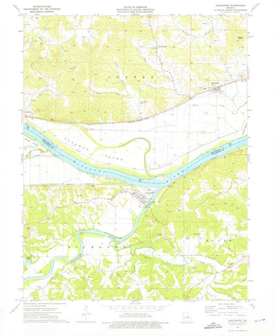 United States Geological Survey Gasconade, MO (1974, 24000-Scale) digital map