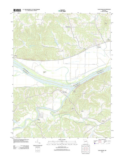 United States Geological Survey Gasconade, MO (2012, 24000-Scale) digital map