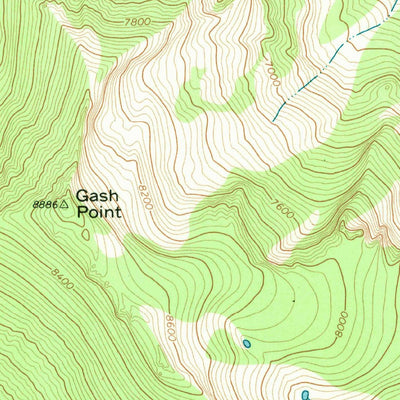 United States Geological Survey Gash Point, MT-ID (1966, 24000-Scale) digital map