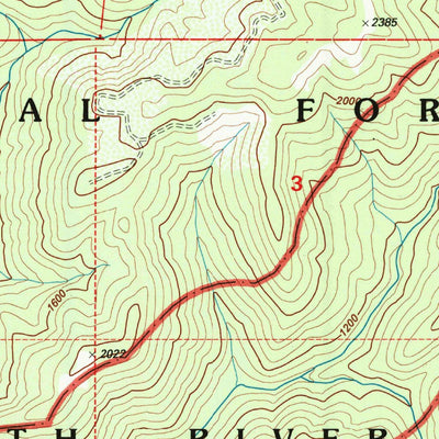 United States Geological Survey Gasquet, CA (1997, 24000-Scale) digital map