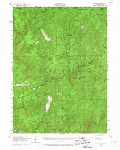 United States Geological Survey Gasquet, CA-OR (1951, 62500-Scale) digital map
