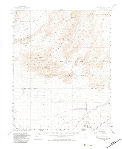 United States Geological Survey Gass Peak, NV (1952, 62500-Scale) digital map